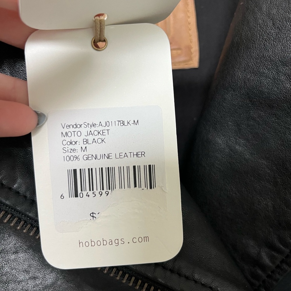 HOBO Black Genuine Leather Moto Jacket - Picture 4 of 9